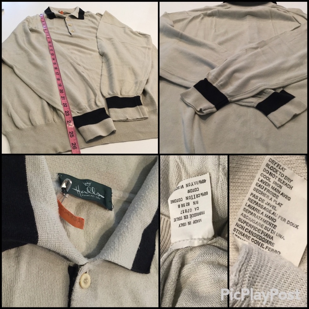 Hall’s Long Sleeves Cotton sweater SZ.M